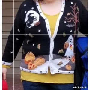 HSN Halloween Sweater Cardigan Plus Size 3x